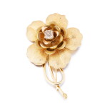 Broche diamant Fancy Light Brown | Fancy Light Brown diamond brooch