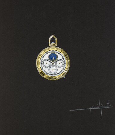 View full screen - View 1 of Lot 1019. An original prototype design of an open faced watch with accompanying NFT, Circa 1982 .