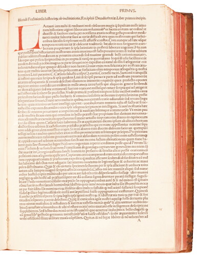View full screen - View 1 of Lot 89. Blondus, Historiarum ab inclinatione Romanorum imperii decades, Venice, 1484, later marbled calf.