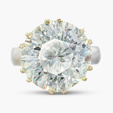 View full screen - View 1 of Lot 1376. Diamond Ring | 11.88克拉 圓形 O至P色 鑽石 戒指.