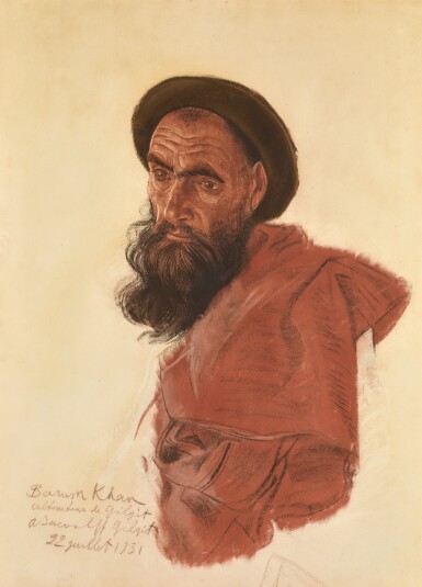 View full screen - View 1 of Lot 100. ALEXANDER EVGENIEVICH YAKOVLEV | PORTRAIT OF BARUM KHAN.