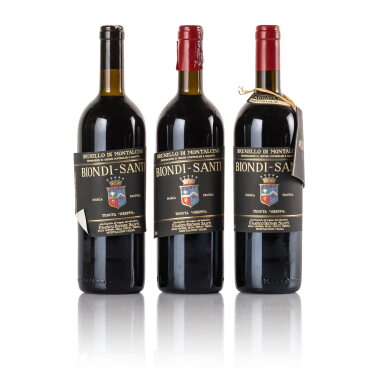 View full screen - View 1 of Lot 662. Brunello di Montalcino 1996 Biondi-Santi (3 BT).