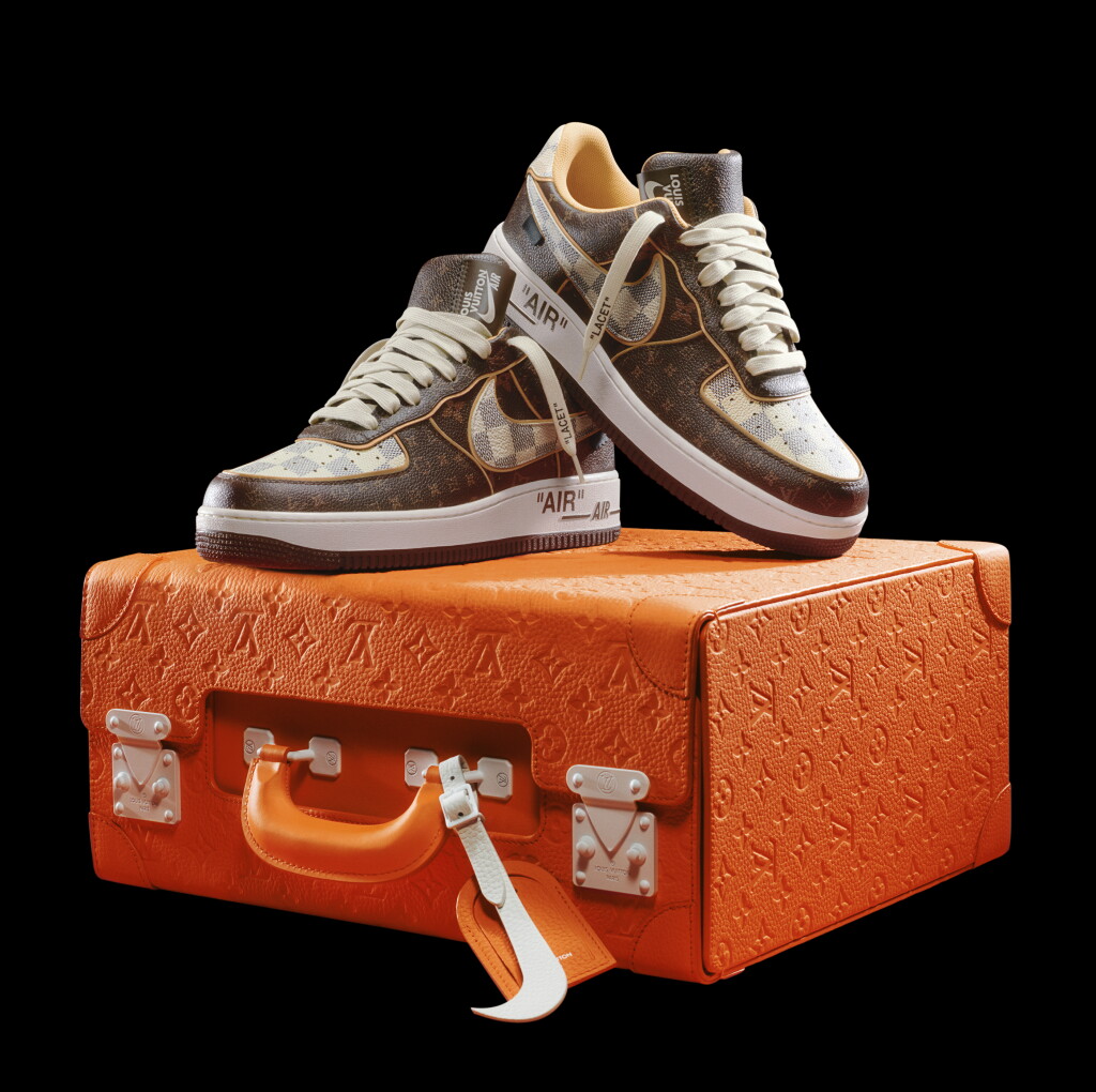 View full screen - View 1 of Lot 3. Nike x Louis Vuitton “Air Force 1” & Pilot Case.