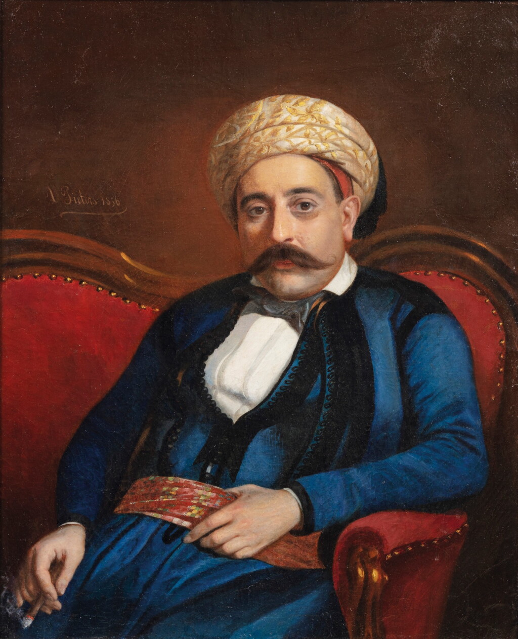 View full screen - View 1 of Lot 200. Presumed Portrait of Gustave Flaubert (1821-1880) in oriental costume .