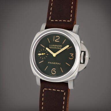 View full screen - View 1 of Lot 347. Reference PAM00911 Luminor Marina 8 Days Last One for Paneristi | A limited edition stainless steel wristwatch with eight day power reserve, Circa 2018 | The Hammer Collection .