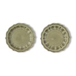 Two 'Yaozhou' celadon-glazed hexafoil dishes, Northern Song dynasty