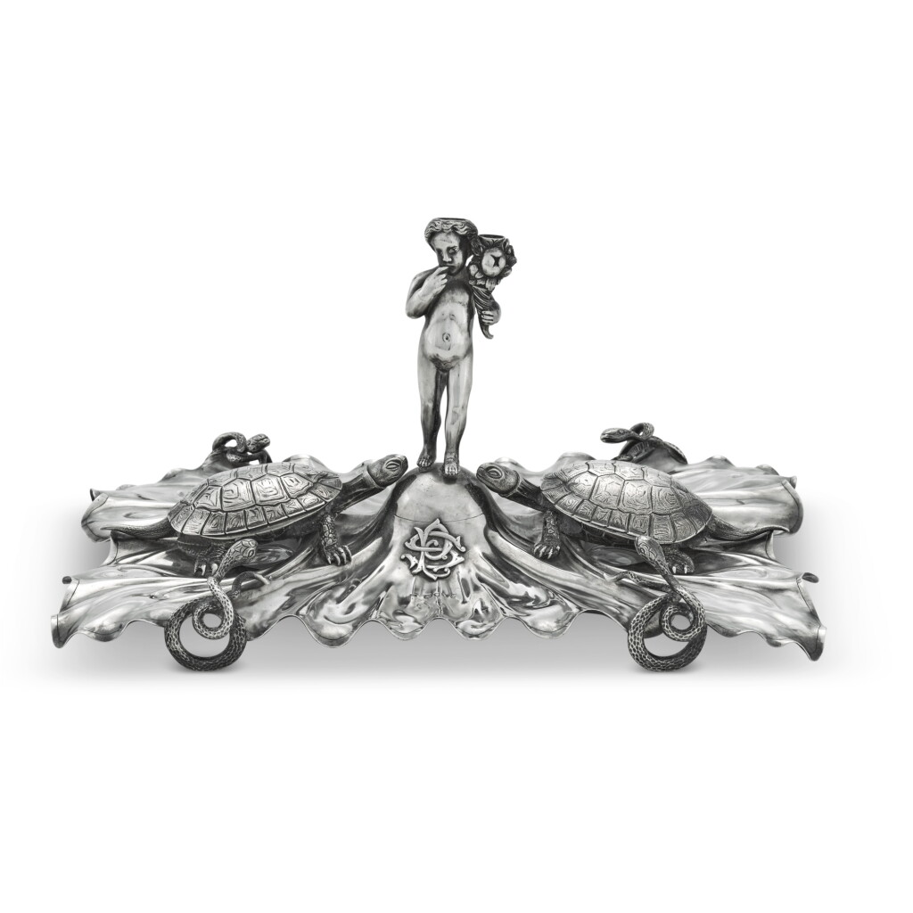View full screen - View 1 of Lot 178. An unusual Victorian silver inkstand, William Graeme, London, 1884.