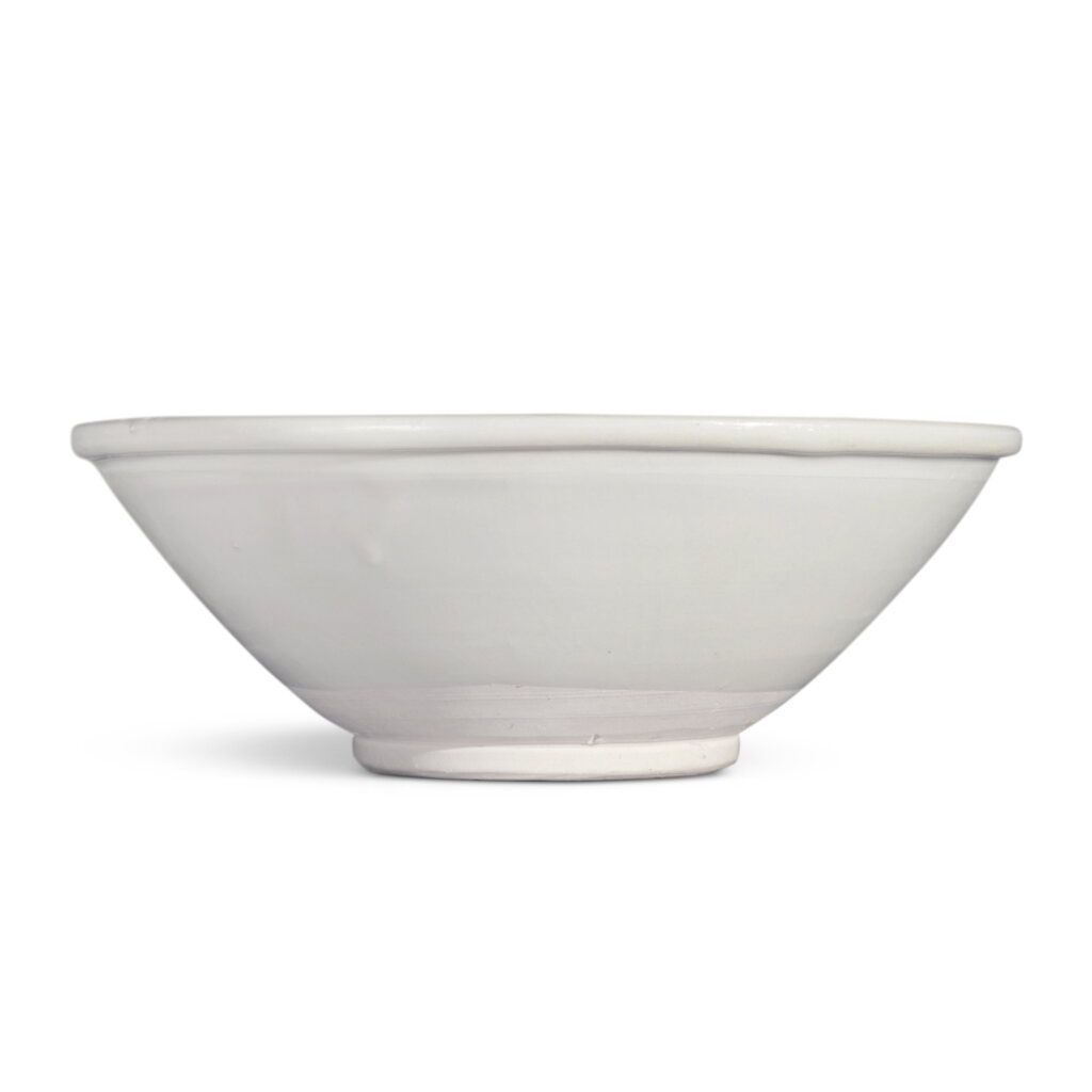 View full screen - View 1 of Lot 222. A rare and large 'Xing' conical bowl, Tang dynasty / Five Dynasties.