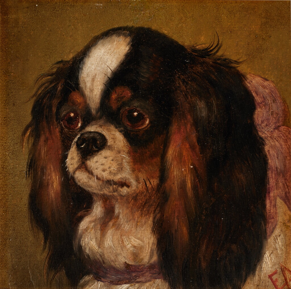 View full screen - View 1 of Lot 240. Head of a King Charles Spaniel.