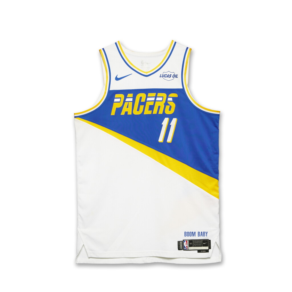 View full screen - View 1 of Lot 89. Micah Potter Indiana Pacers 2025-2026 Game Worn City Edition Jersey | Matched to 3 Games.