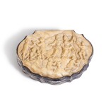 A silver-mounted carved ivory snuff box, probably Flemish, 18th century