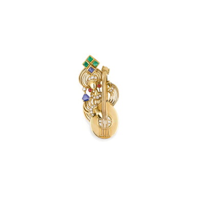 View full screen - View 1 of Lot 149. BROCHE PIERRES DE COULEUR ET DIAMANTS, MELLERIO, 2003 | GEM SET AND DIAMOND BROOCH, MELLERIO, 2003.