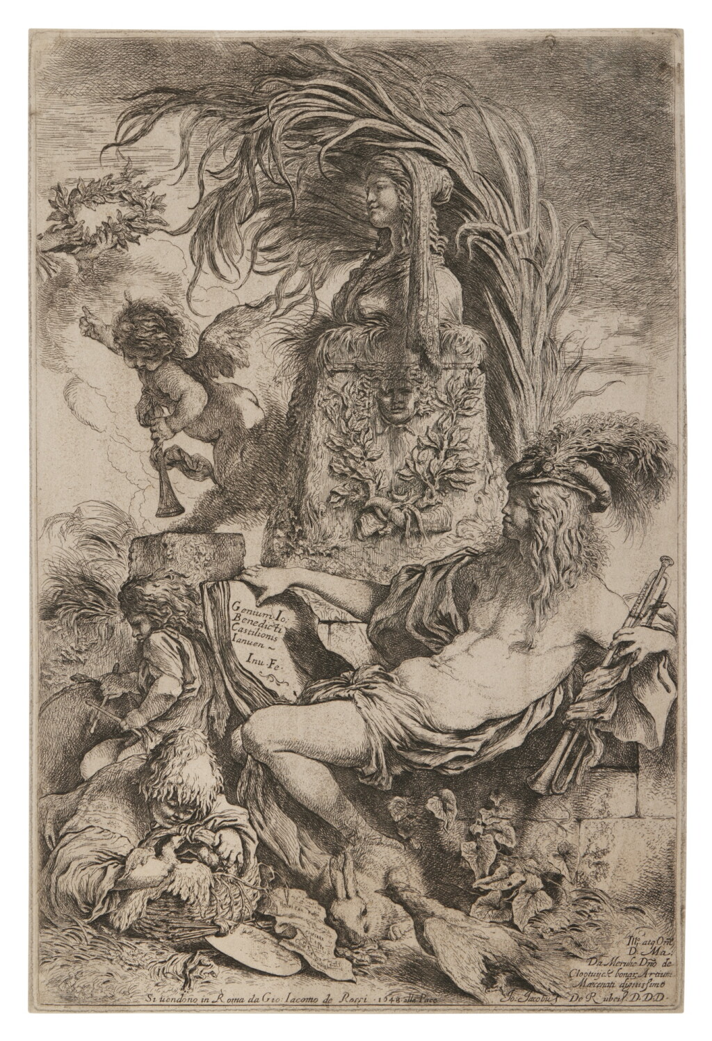 View full screen - View 1 of Lot 302. The Genius of Castiglione (Bartsch 23; Percy E16; Bellini 56).