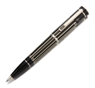 View full screen - View 1 of Lot 77. MONTBLANC | A LIMITED EDITION BLACK LACQUER AND PLATINUM PLATED BALLPOINT PEN, CIRCA 2010.