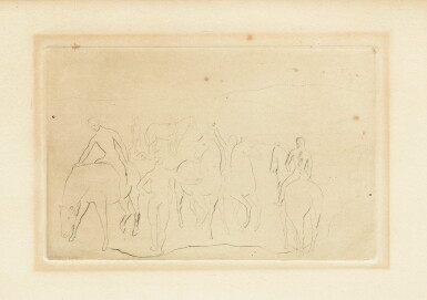 View full screen - View 1 of Lot 168. L'Abreuvoir (Chevaux au bain) (Bloch 8; Baer 10).