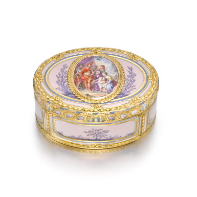 View full screen - View 1 of Lot 17. A large two-colour gold and enamel snuff box, Esaias Fernau, Hanau, circa 1780.