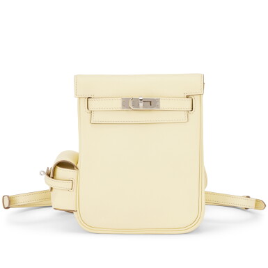 View full screen - View 1 of Lot 608. Jaune Milton Swift Kelly Jump Backpack Palladium Hardware, 2024.