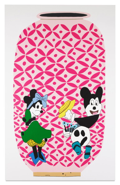 View full screen - View 1 of Lot 536. Mickey and Minnie Mouse Frimkess Pot.