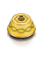 A Fabergé jewelled two-colour gold and enamel bellpush, St Petersburg, 1899-1903