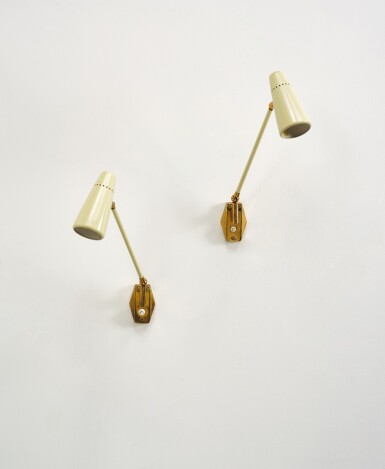 View full screen - View 1 of Lot 26. Pair of wall lights.