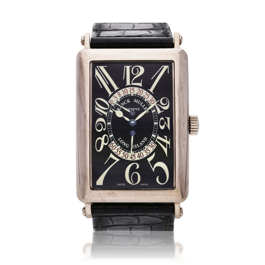 View full screen - View 1 of Lot 133. Reference 1100 DS R Long Island | A white gold automatic wristwatch with double retrograde seconds, Circa 2001.