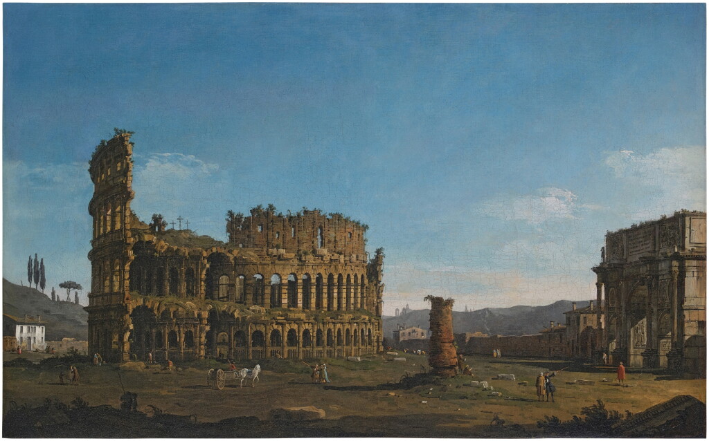View full screen - View 1 of Lot 17. Rome, a view of the Colosseum and the Arch of Constantine.