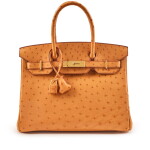 Natural Sable Ostrich Birkin 30 Gold Hardware, 2017