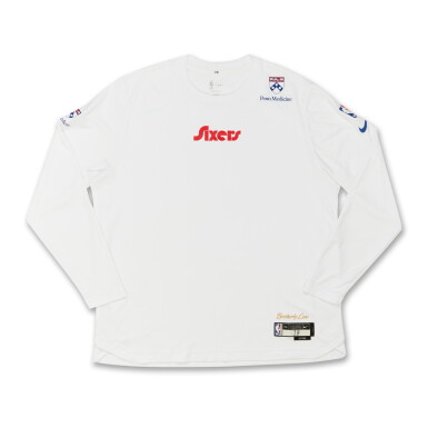 View full screen - View 1 of Lot 150. Guerschon Yabusele Philadelphia 76ers 2024-2025 City Edition Game Worn Warmup Top .