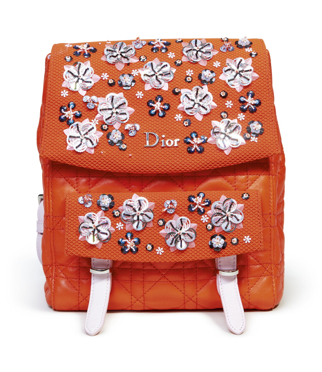 View full screen - View 1 of Lot 33. DIOR | ORANGE STARDUST BACKPACK CIRCA 2016.