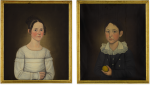 JOHN BREWSTER JR. | PAIR OF PORTRAITS: JUNIA LORETTA BARTLETT AND LEVI STEVENS BARTLETT OF KINGSTON, NEW HAMPSHIRE