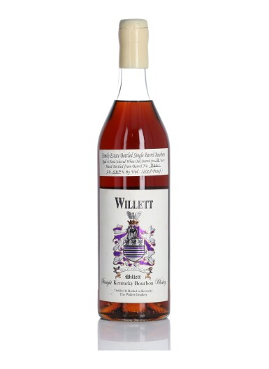 View full screen - View 1 of Lot 240. Willett Family Estate Single Barrel Bourbon #8551 "Dug'z & Willy'z" 18 Year Old 117.2 Proof 1990 (1 Bottle 75cl).
