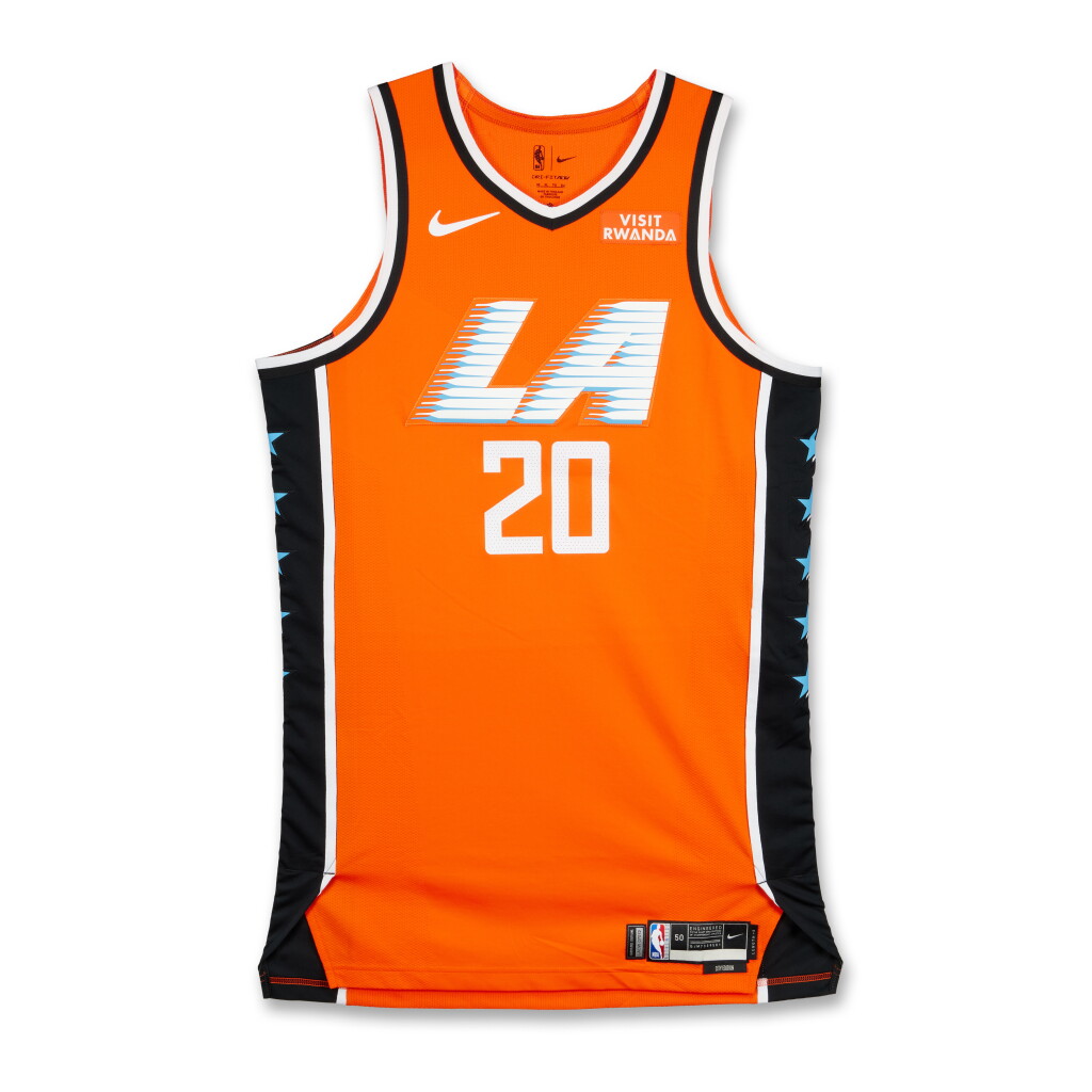 View full screen - View 1 of Lot 56. John Collins Los Angeles Clippers 2025-2026 Game Worn City Edition Jersey.