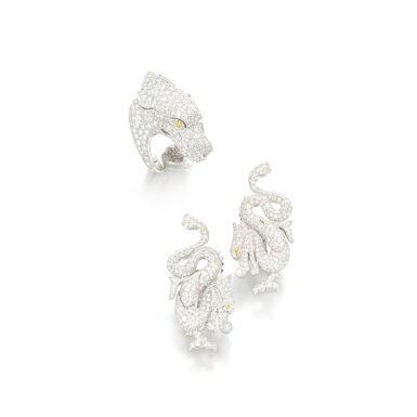 View full screen - View 1 of Lot 723. Diamond demi-parure.