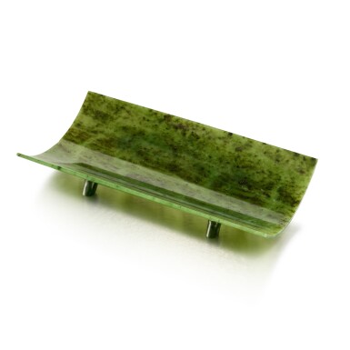 View full screen - View 1 of Lot 91. A Nephrite Penrest, Possibly Fabergé, St Petersburg, circa 1900.