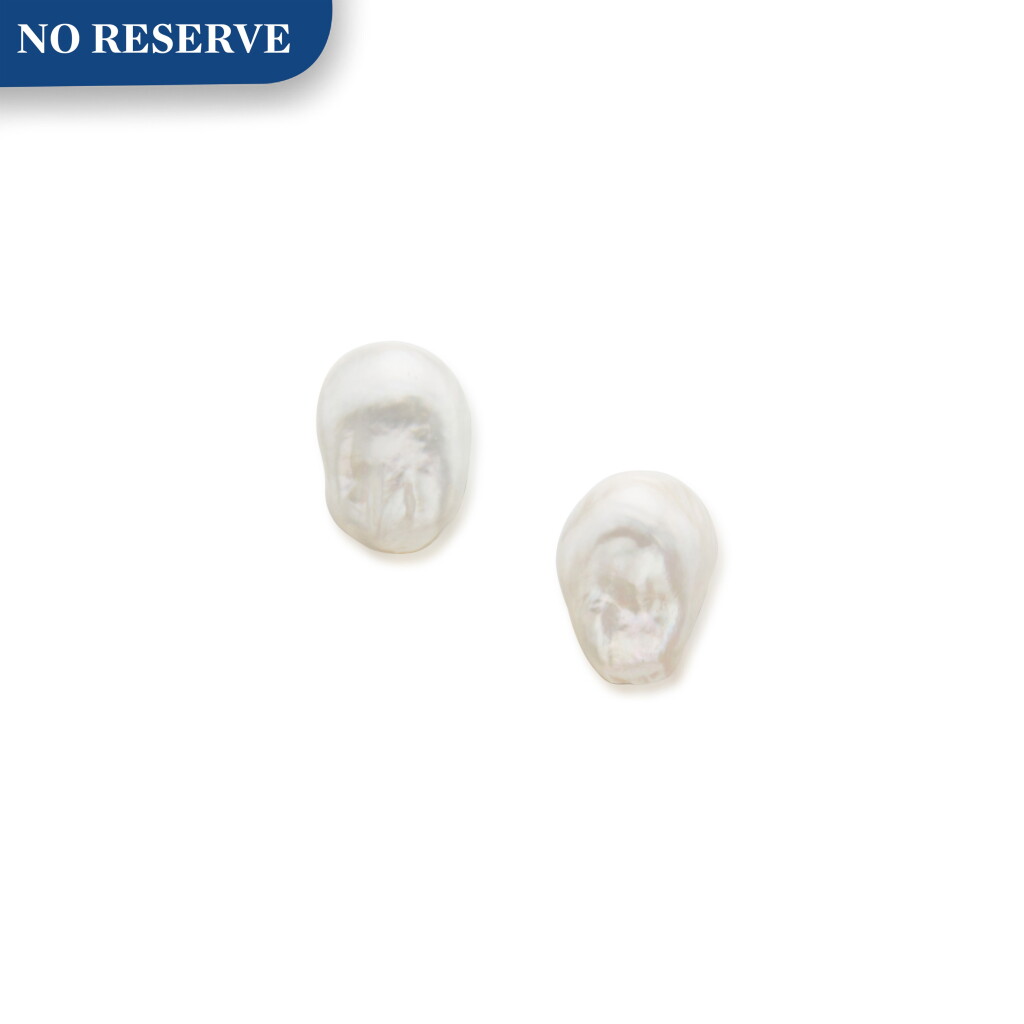View full screen - View 1 of Lot 283. Pair of Cultured Pearl Earclips.