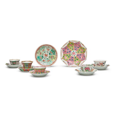 View full screen - View 1 of Lot 1379. A group of polychrome-enameled wares, Qing dynasty | 清 彩瓷一組十二件.