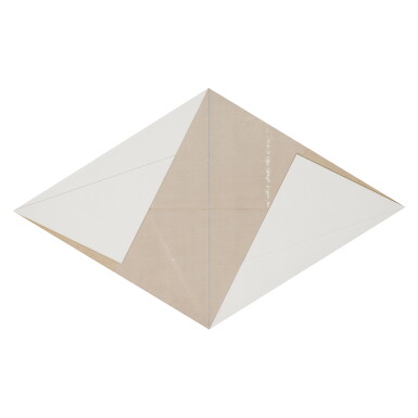 View full screen - View 1 of Lot 475. Golden Section Painting: Parallelogram with 2 White Triangles.
