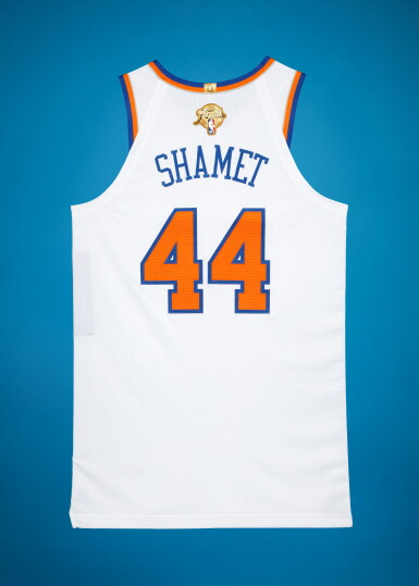 View full screen - View 1 of Lot 17. Landry Shamet ‘ NBA Finals Debut’ New York Knicks 2026 NBA Finals Game Worn Association Edition Jersey | Game 1 .