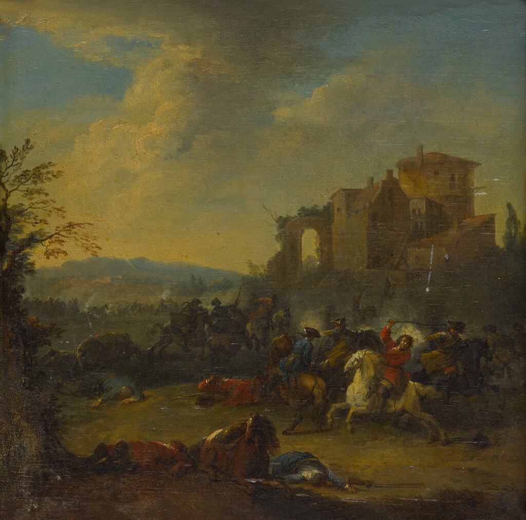 View full screen - View 1 of Lot 100. Battle scene.