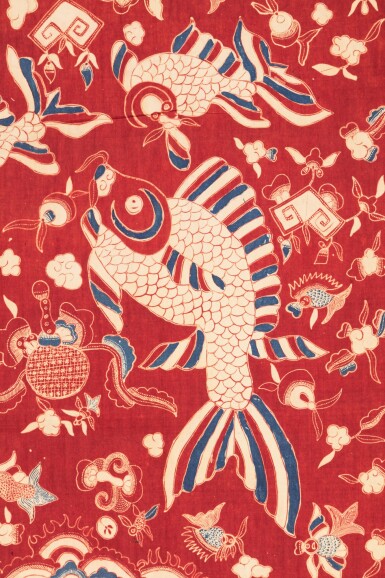 View full screen - View 1 of Lot 52. Trois sarongs, Java, Indonésie, début du 20e siècle | Three hip wrappers sarong, Java, Indonesia, early 20th century.