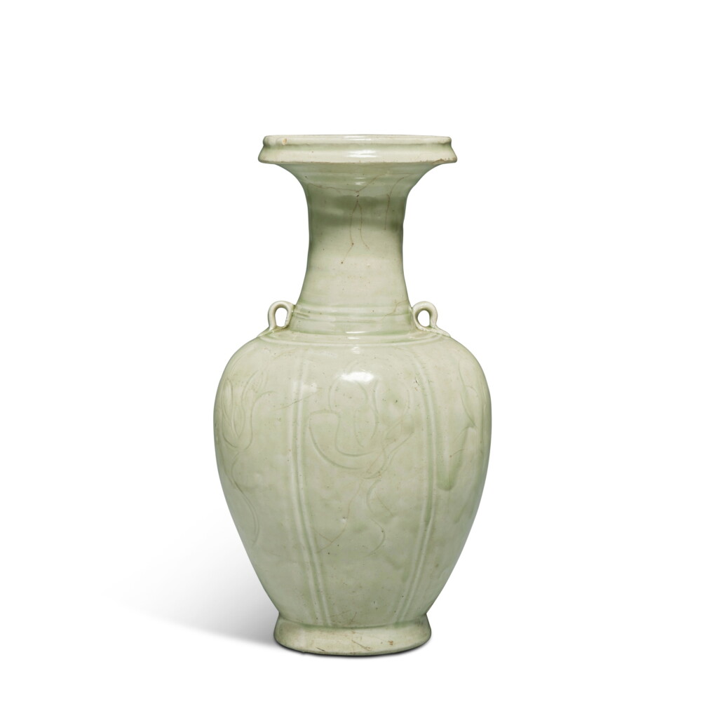 View full screen - View 1 of Lot 134. An incised 'Yue' handled vase, Northern Song dynasty .