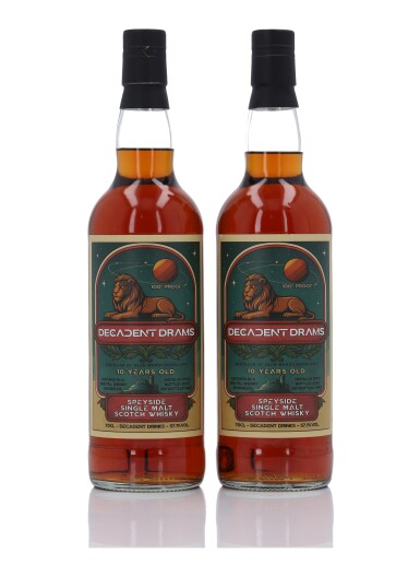 View full screen - View 1 of Lot 162. Glen Moray Decadent Drinks Decadent Drams 10 Year Old 57.1 abv 2014 (2 Bottles 70cl).