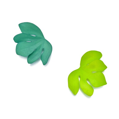 View full screen - View 1 of Lot 323. Pair of Resin 'Fig Leaf' Earclips, Paris.