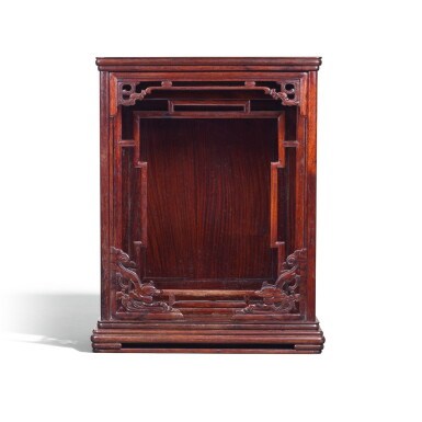View full screen - View 1 of Lot 331. A PORTABLE HUANGHUALI SHRINE, QING DYNASTY, 19TH CENTURY | 清十九世紀 黃花梨佛龕.