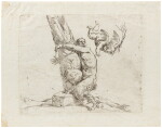 Ensemble 8 gravures de Ribera (1), Delaune (6), Corot (1).