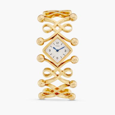 View full screen - View 1 of Lot 347. A rare and unusual bracelet watch, Circa 1960.