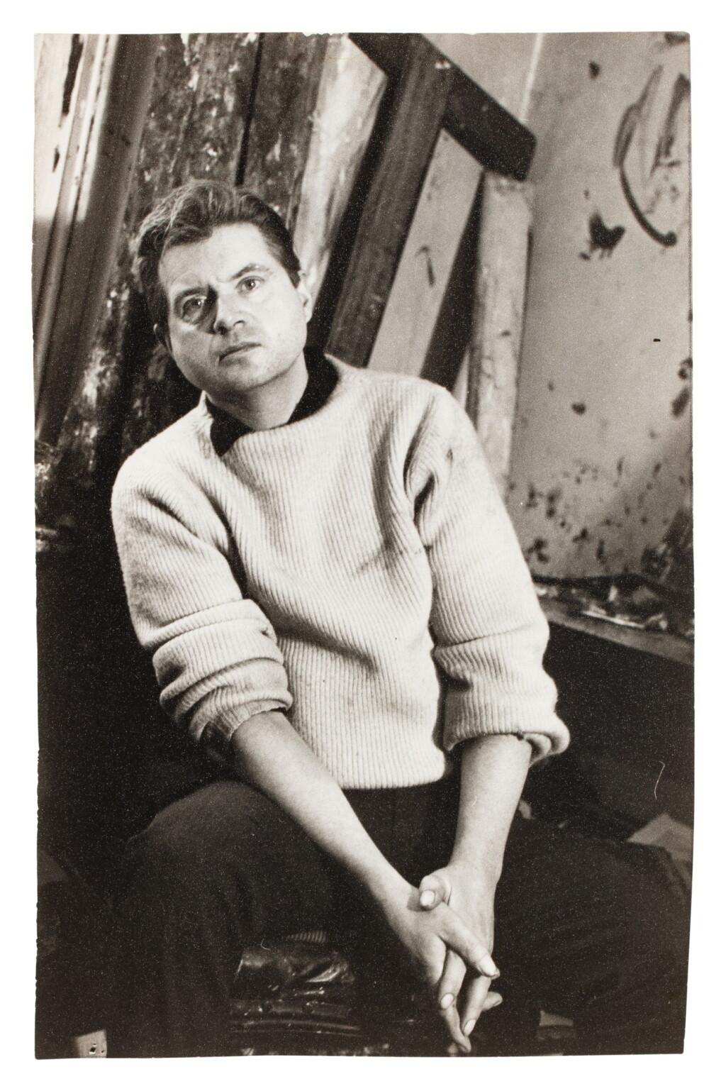 View full screen - View 1 of Lot 6. Francis Bacon in his Battersea studio.