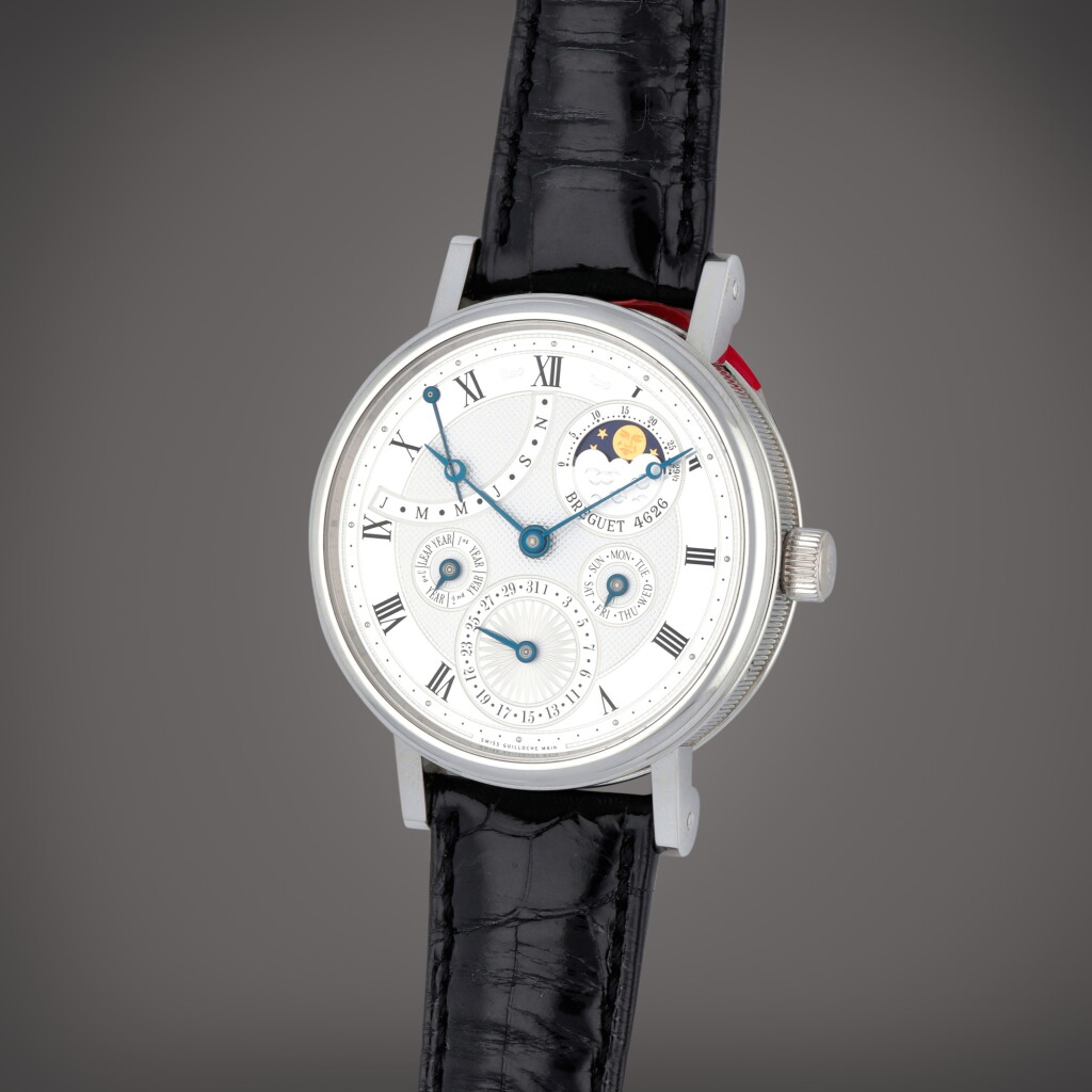 View full screen - View 1 of Lot 306. Classique Grande Complication, Reference 5447PT/1EV/9V6 | A platinum minute repeating perpetual calendar wristwatch with retrograde month, moon phases and leap year indication | Circa 2006.