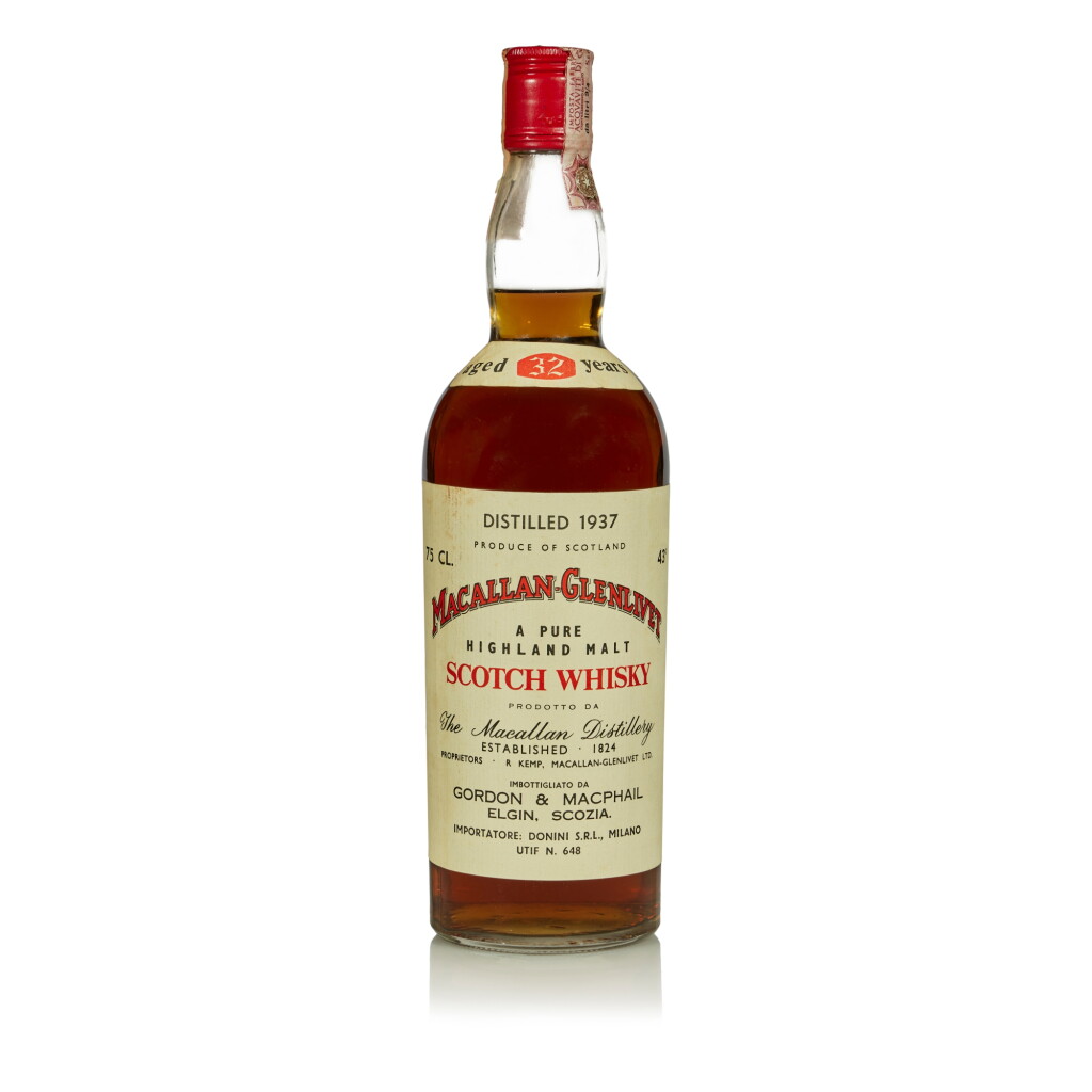 View full screen - View 1 of Lot 46. Macallan Glenlivet Gordon & MacPail 32 Year Old 43.0 abv 1937 (1 BT 75cl).