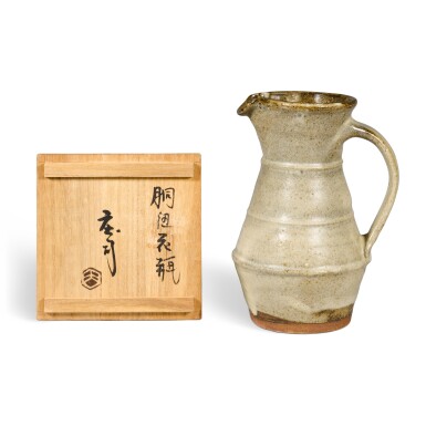 View full screen - View 1 of Lot 157. Hamada Shoji (1894-1978) | A stoneware pitcher | Showa period, 20th century.